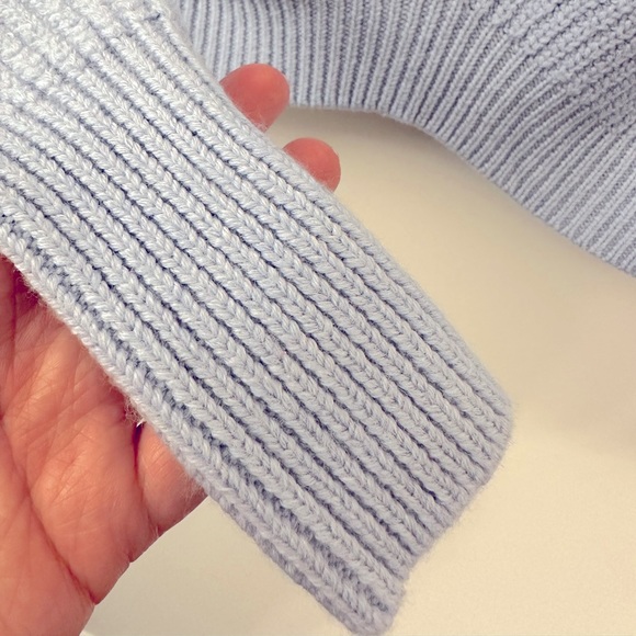 Aritzia Wilfred Serment Merino Wool Sweater | XS | Light Blue | 19” Length - Picture 3 of 5